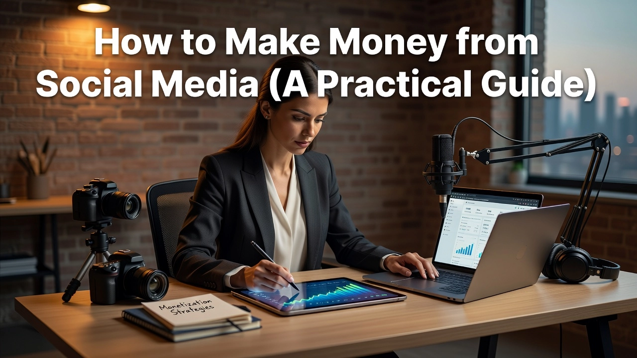 Professional header image for step-by-step guide: How to Make Money from Social Media (A Practical Guide)