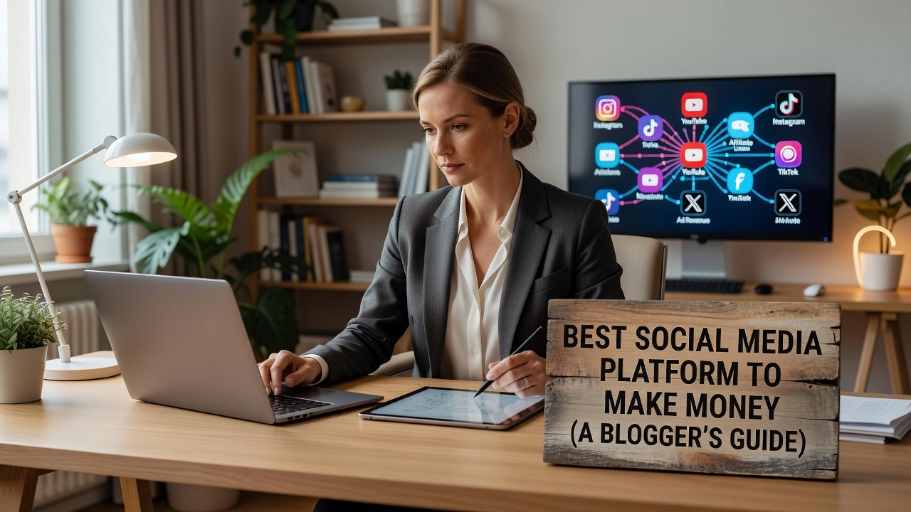 Professional header image for list-based article: Best Social Media Platform to Make Money (A Blogger's Guide)