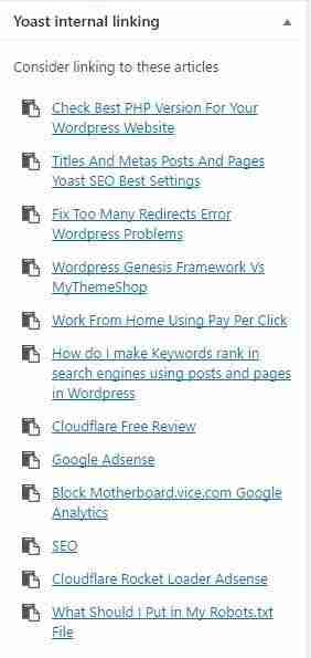 Be Careful How You Use Yoast Internal Linking Suggestions